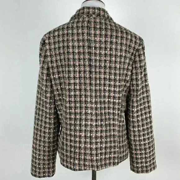 Vtg Jessica Howard blazer size 12 pink Gray tweed - Picture 7 of 12